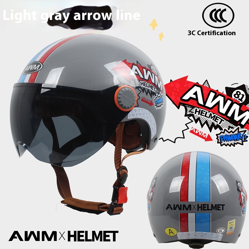 Cute Cartoon Windproof Sunscreen Electric Car Helmet