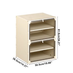 Shoe Boxes With Or Without Lids, Foldable And Stackable Shoe Racks, Free Combination.