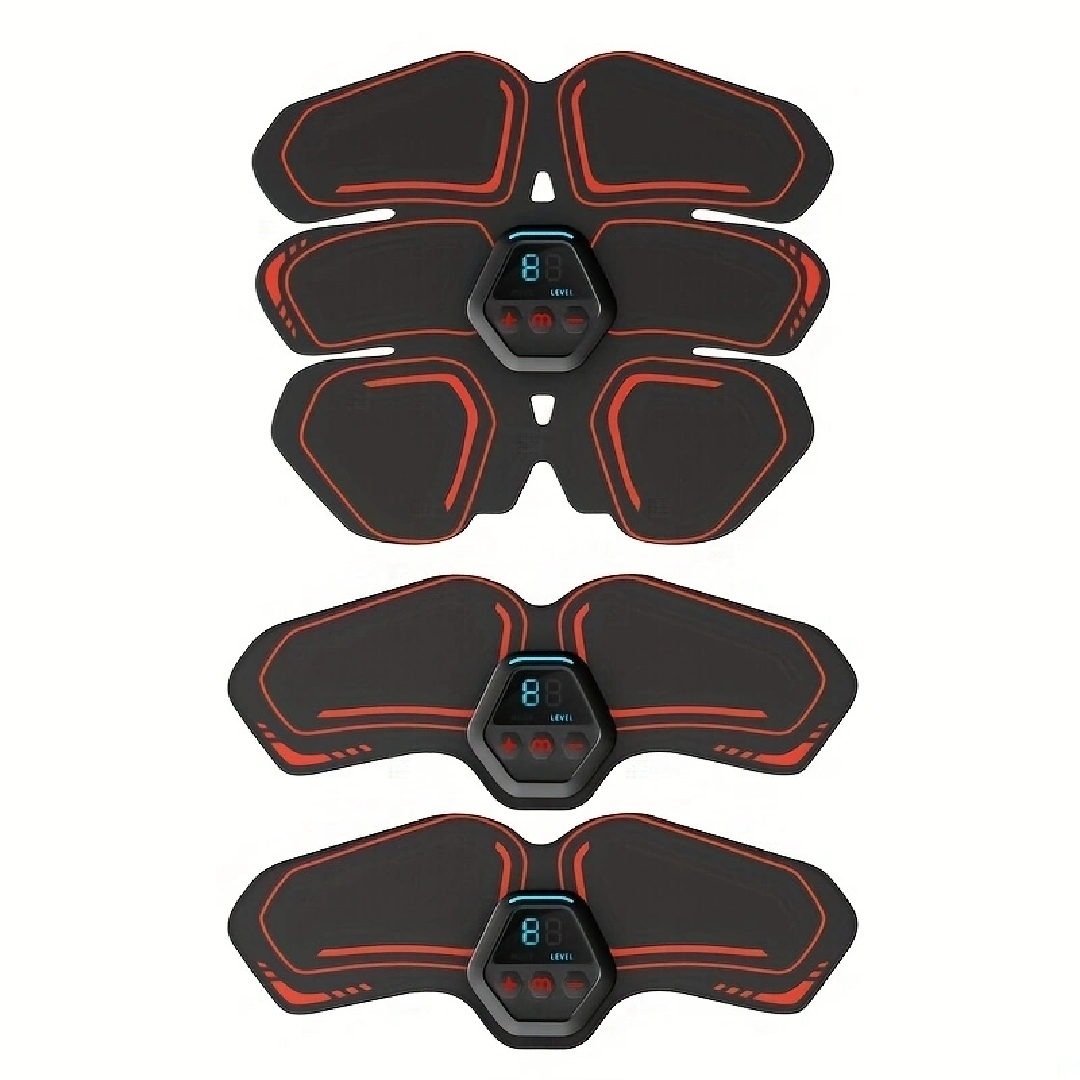 ABS Stimulator, Ab Trainer, EMS Muscle Stimulator LCD Screen Muscle Stimulator USB Rechargeable Por