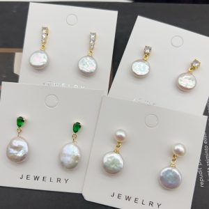 Classic Double Bead Baroque Stud Earrings