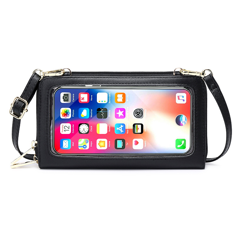 Touch Screen Phone Bag Women's Crossbody Anti-theft Swiping Long Wallet