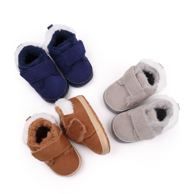 Autumn And Winter Baby's Shoes Fleece-lined Learn To Keep Warm