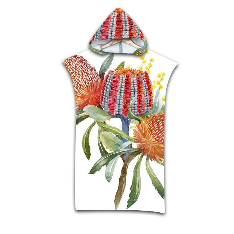 Beach Sun Protection Windproof Changing Bathrobe Hooded Cloak