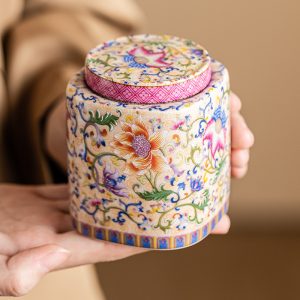 Enamel Color Tea Pot Empty Can