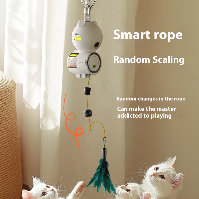 Self-Hi Relieving Stuffy Pet Hanging Retractable Cat Toy