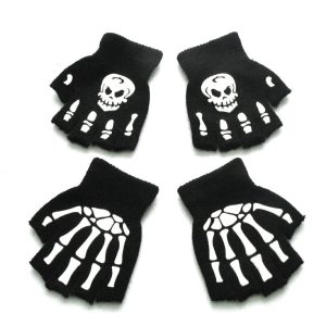 Children's Night Glowing Warm Half-finger Gloves