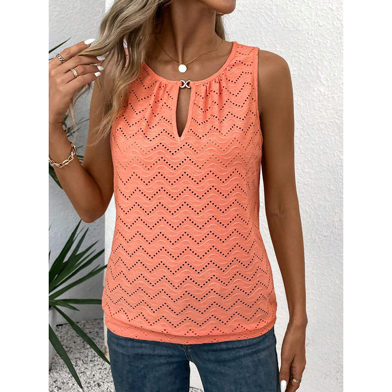 Womens Tank Tops Loose Fit Casual Sleeveless Tops Keyhole Neck Trendy Summer Tops