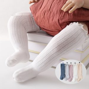 Children's Wooden Ear Over The Knee Mid-calf Length And Knee High Socks