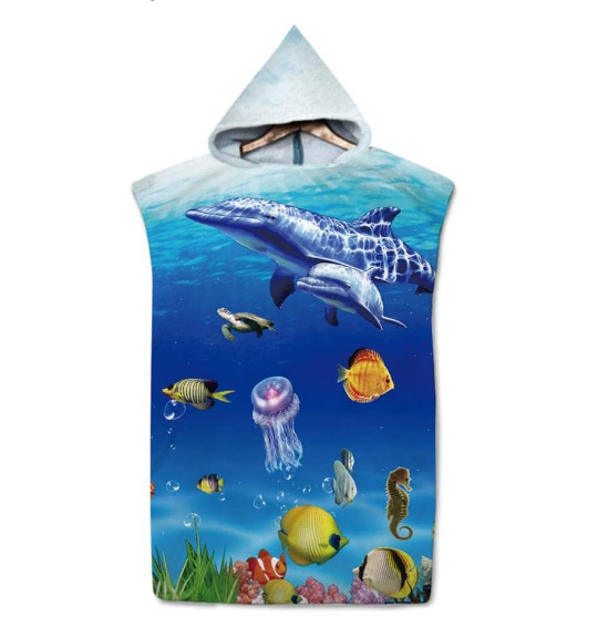 Beach Sun Protection Windproof Changing Bathrobe Hooded Cloak