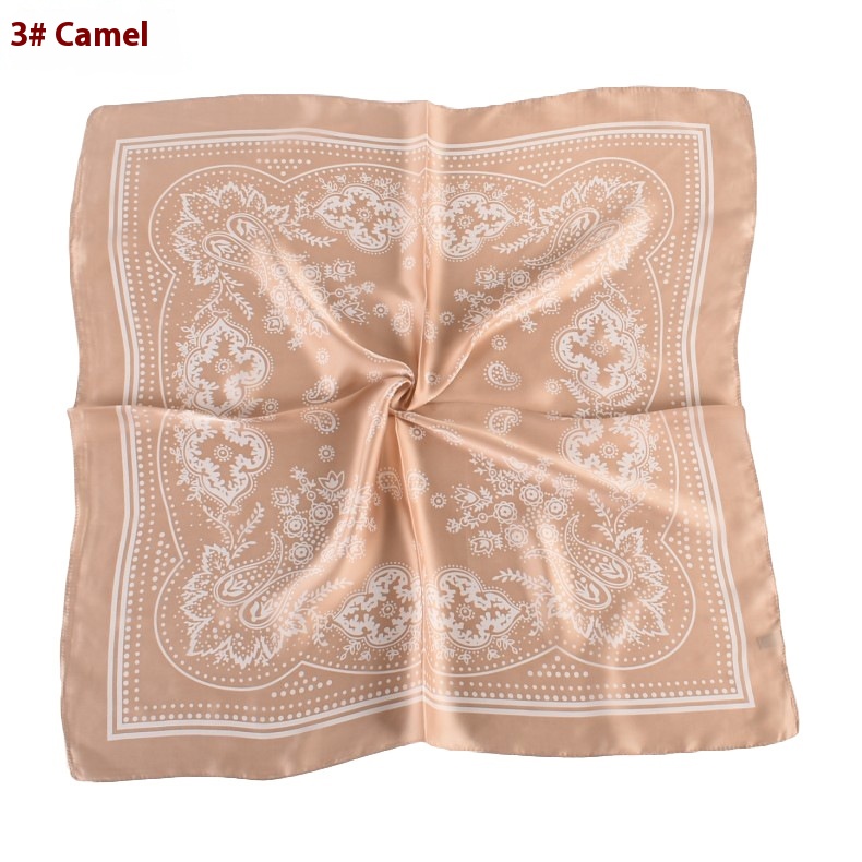 Vintage Paisley Flower Satin Plain Scarf