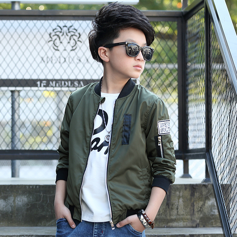 Boy's Autumn Korean Version Medium And Big Children's Short Jacket