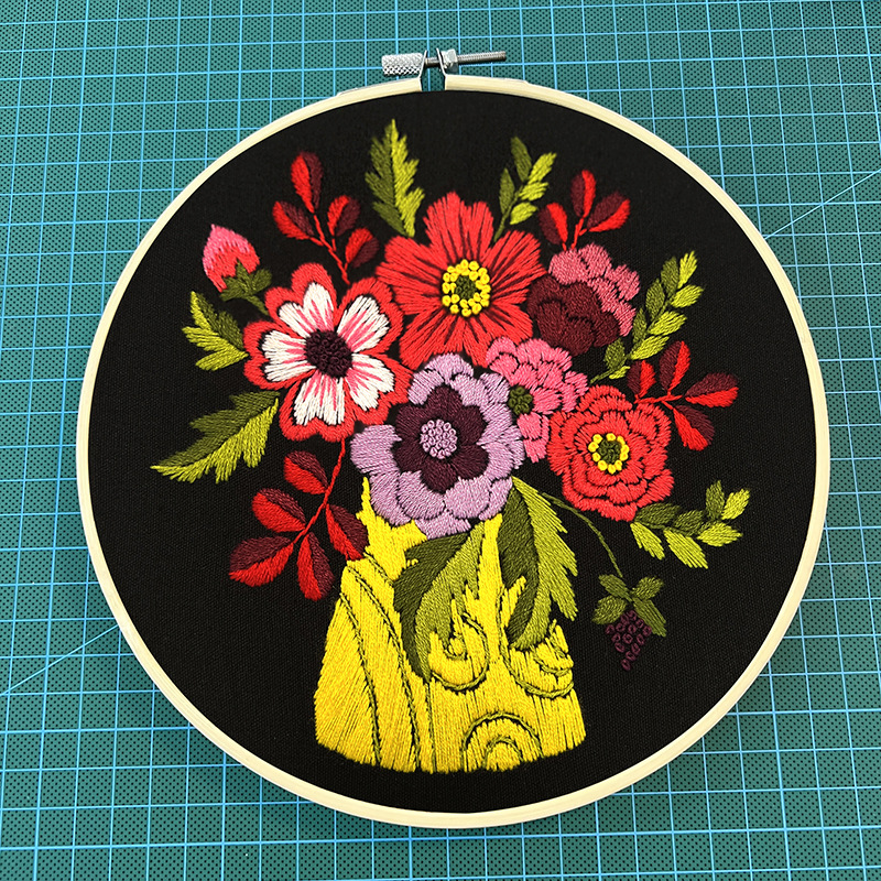 Handmade Diy Hanging Painting Three-dimensional Flower Sewing Kit