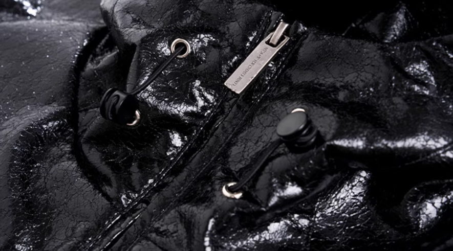 Dark Sleeveless Hooded Vest Coat