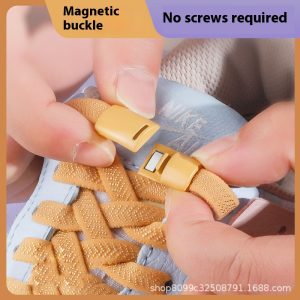 Lazy Free Shoelace Buckle Elastic Tighten Rope Free Binding Magnetic Buckle Holder