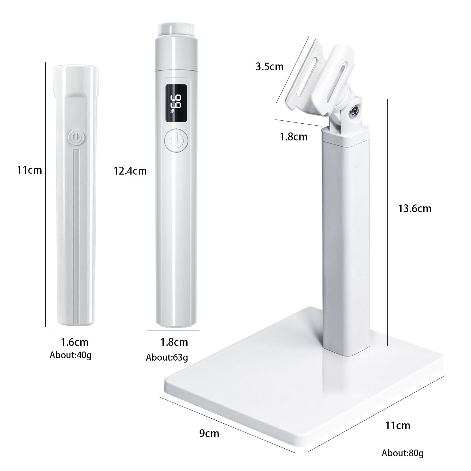 Handheld Portable Manicure Word Bracket Stickers Wear Nail Tip Heating Lamp