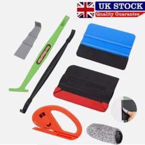 7pcs Car Film Tools Edge Rubber Scraper Window Kit Tint Film Installation Tools