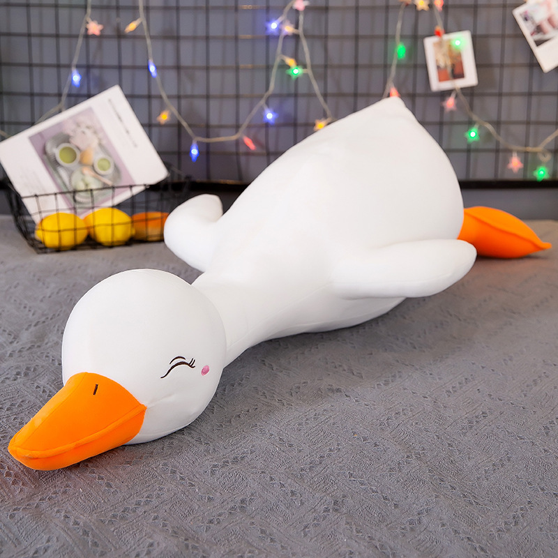 Lying Style Sand Carving Plush Duck Toy