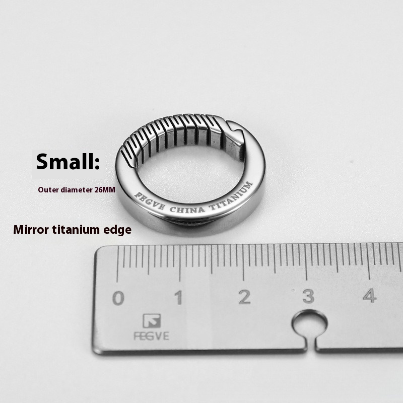 Titanium Alloy Waist Hanging Curved Surface Car Key Ring