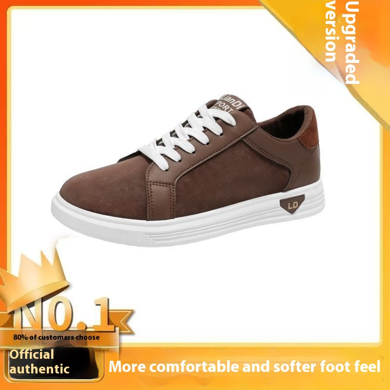 Men's Shoes Low-top Casual Leather Sneakers