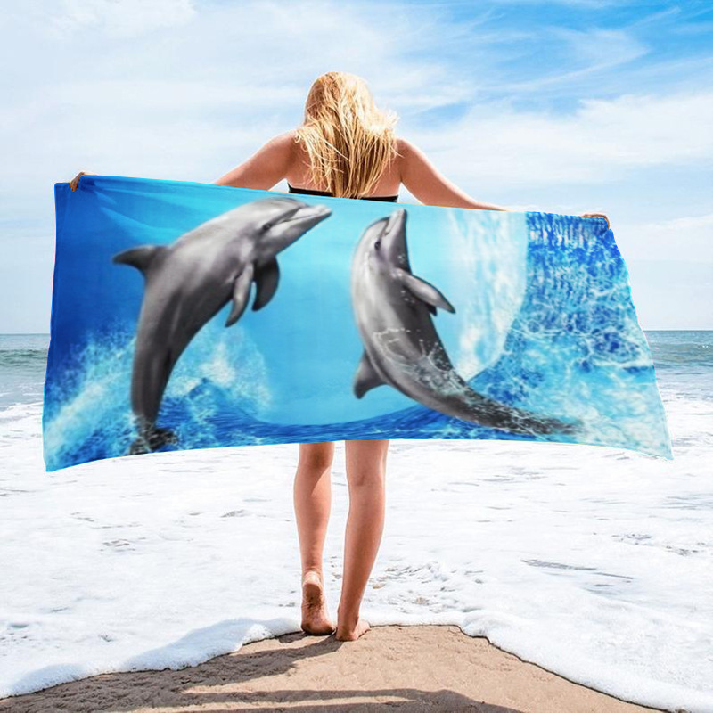 Printed Towel Seaside Vacation Beach Bath Towel