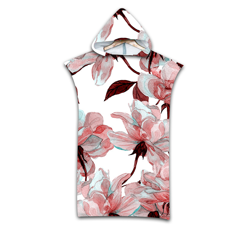 Beach Sun Protection Windproof Changing Bathrobe Hooded Cloak