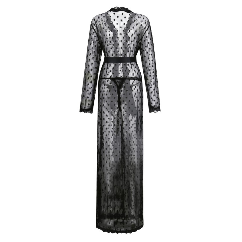 New Men's Japanese-style Polka Dot Lace Bathrobe