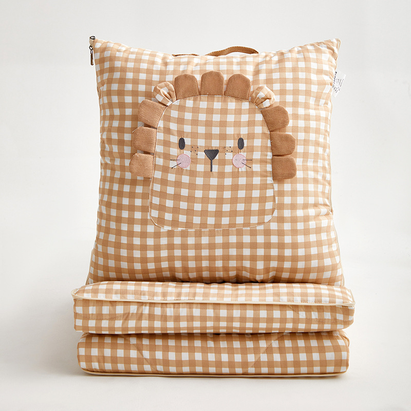 Portable Pillow Blanket Cartoon Lion Cute