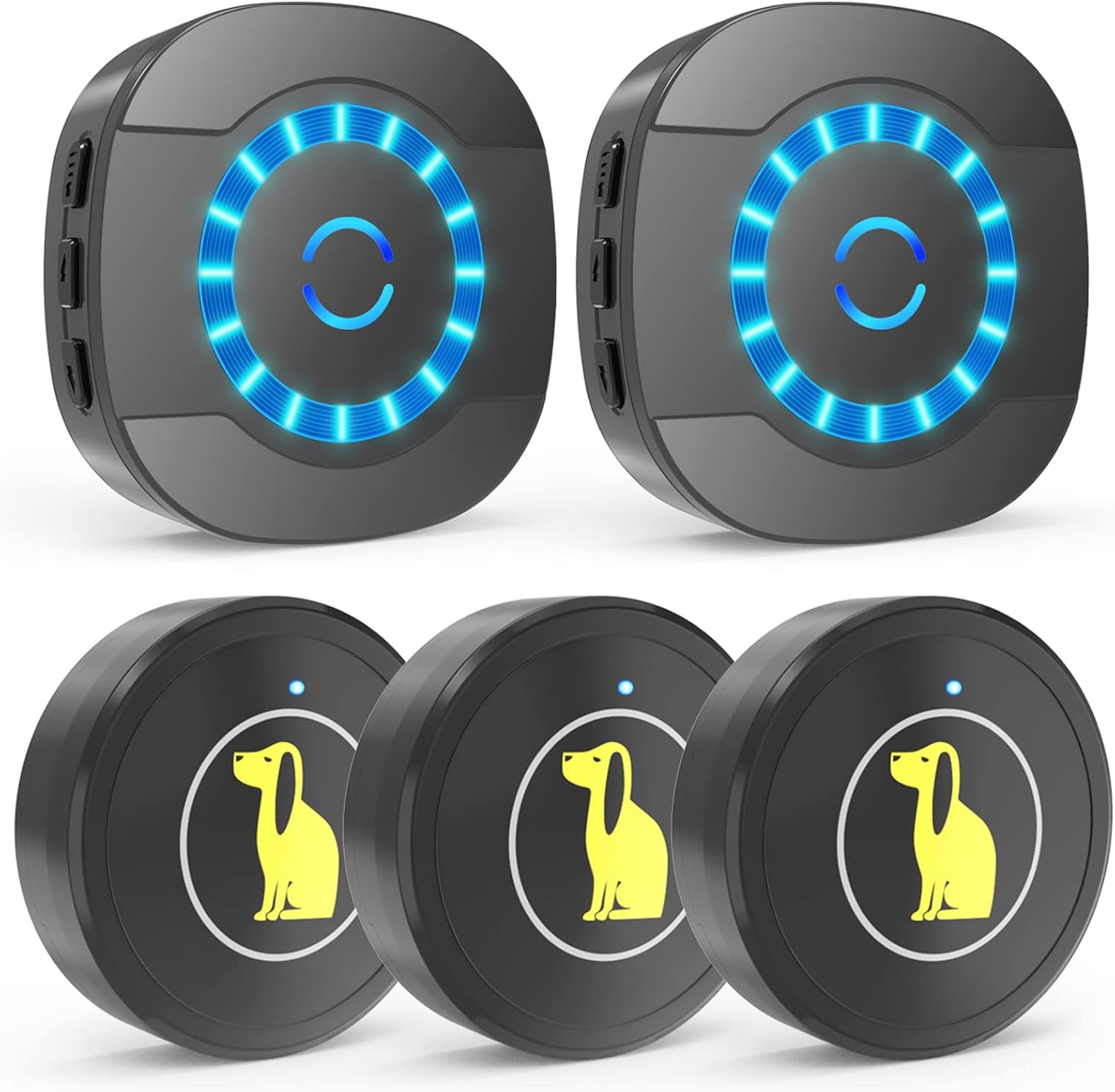 Dog Door Bell, Dog Bell For Training Doggie Door Bell For Dog Puppy Training Sliding Door,Go Outside Doorbell And Waterproof Touch Button