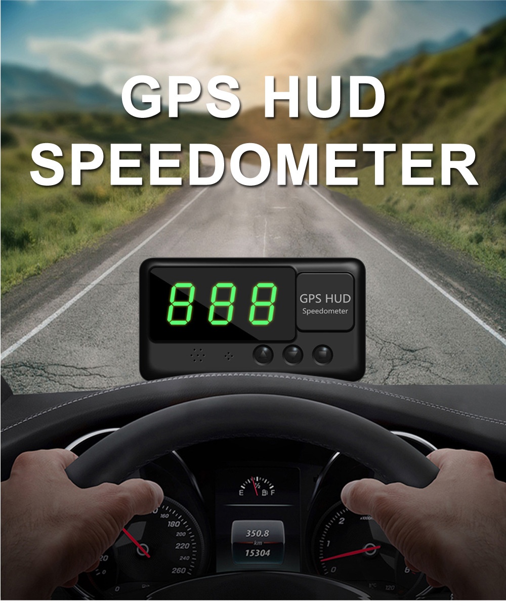 Kingneed Car HUD Head-up Display Car Speedometer Universal Projection GPS Satellite Speed Measurement C60