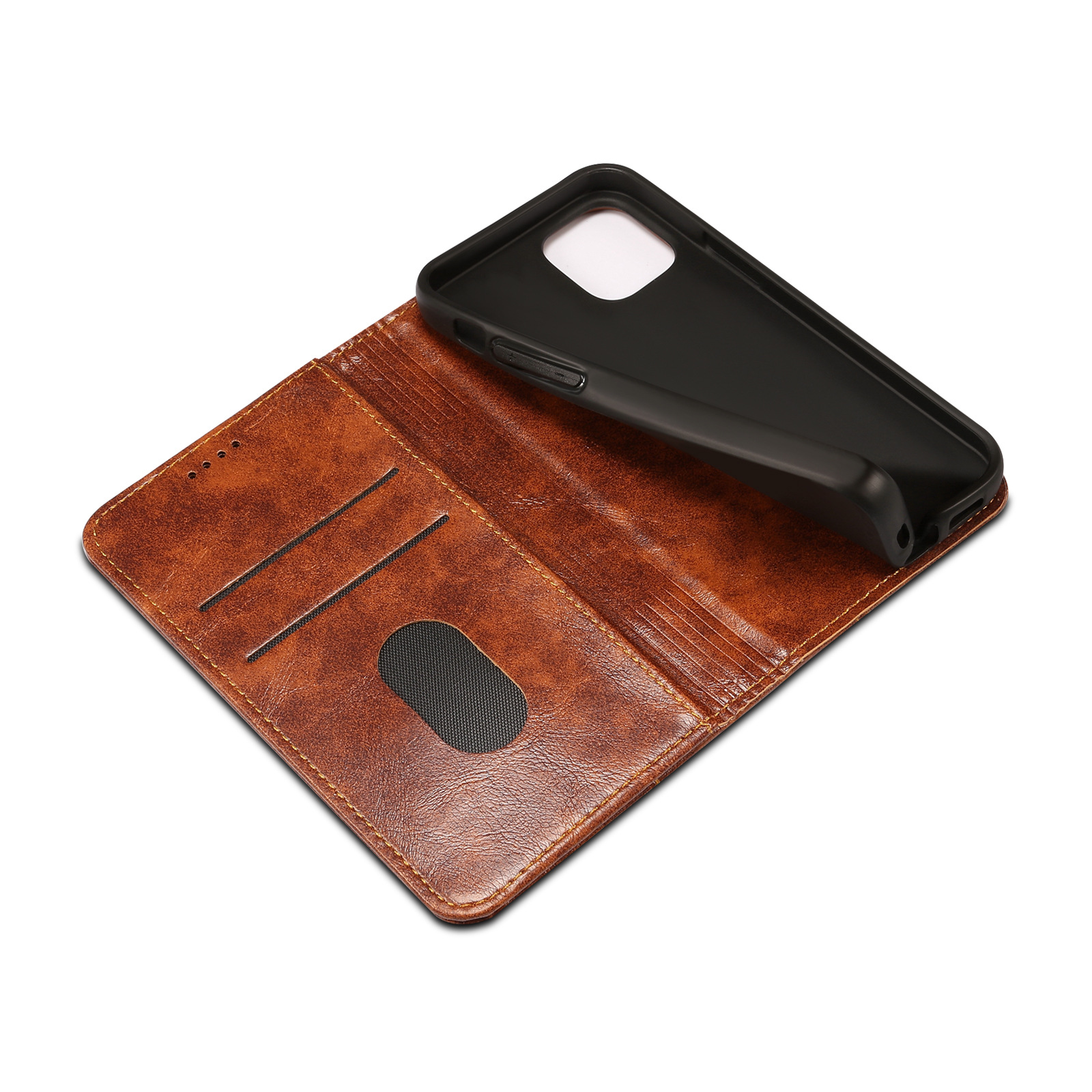 Phone Case Flip Magnetic Card Holster Protective Leather Case