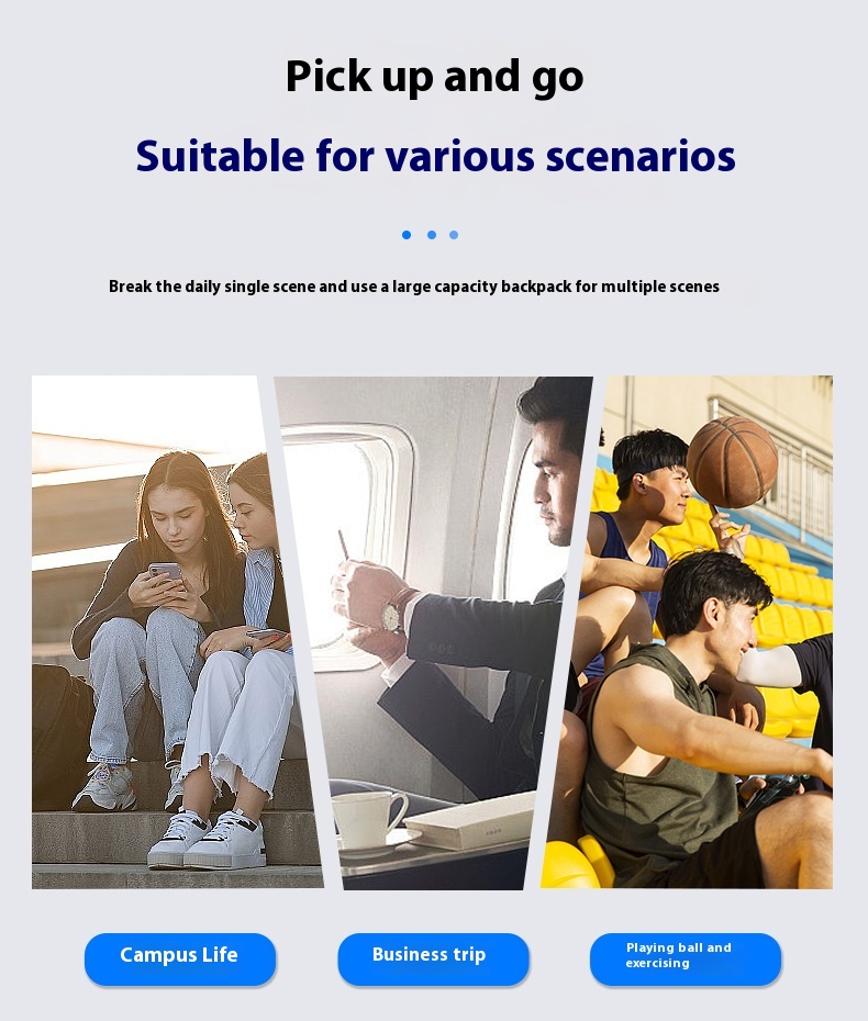 A Large Capacity Backpack For Men's Commuting Travel