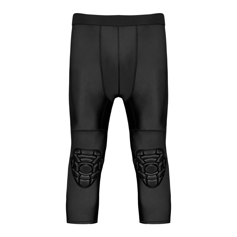 Basketball Tight Cropped Pants Knee Pad Integrated Anti-collision Leggings