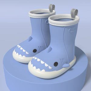 Shark Children's Rain Boots Female Boy Waterproof Rubber Shoes