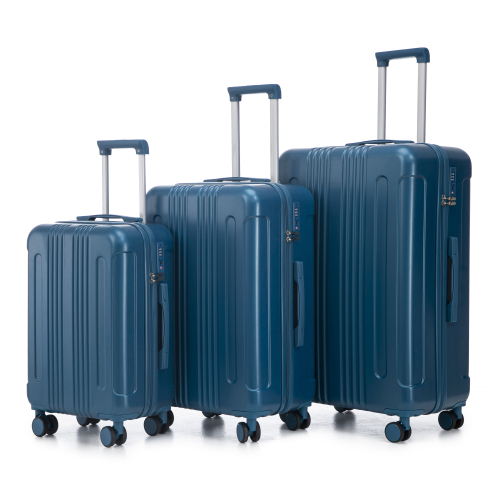 20 24 28 3 Pcs Set In ABS Spinner Wheel Luggage, Carry On Suitcase, Matching Color, TSA Combination Lock