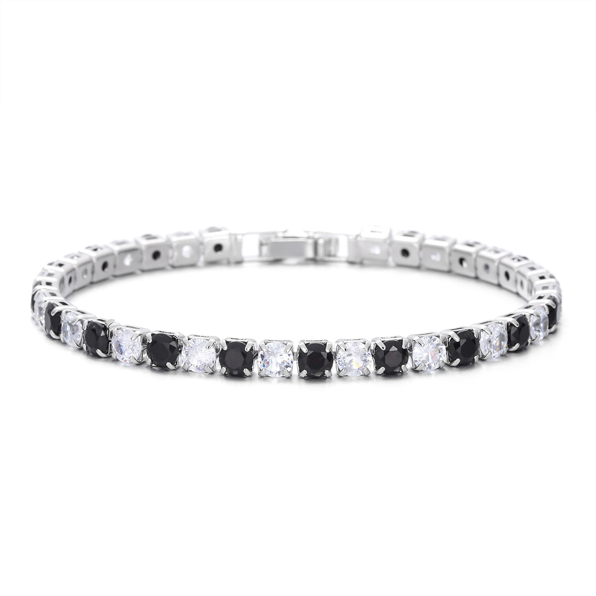 European And American Fashion 4mm Mixed Color Zircon Bracelet High-grade Light Luxury