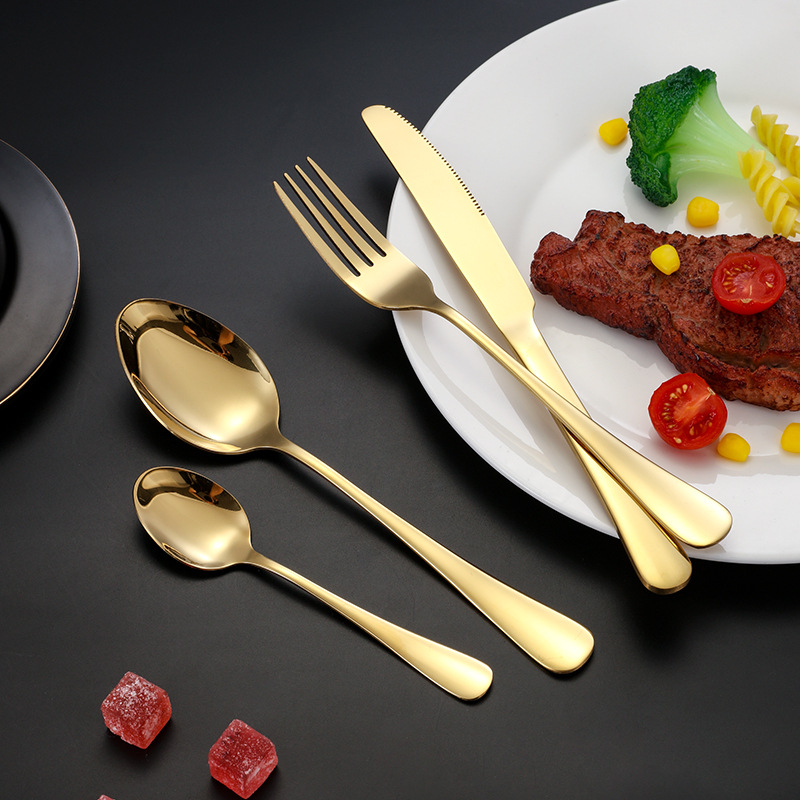 Stainless Steel Tableware 4 Pieces Knife, Fork And Spoon Suit