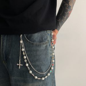 Personality Pearl Men's Waist Chain Accessories