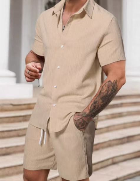 Striped Printed Casual Men's Suit