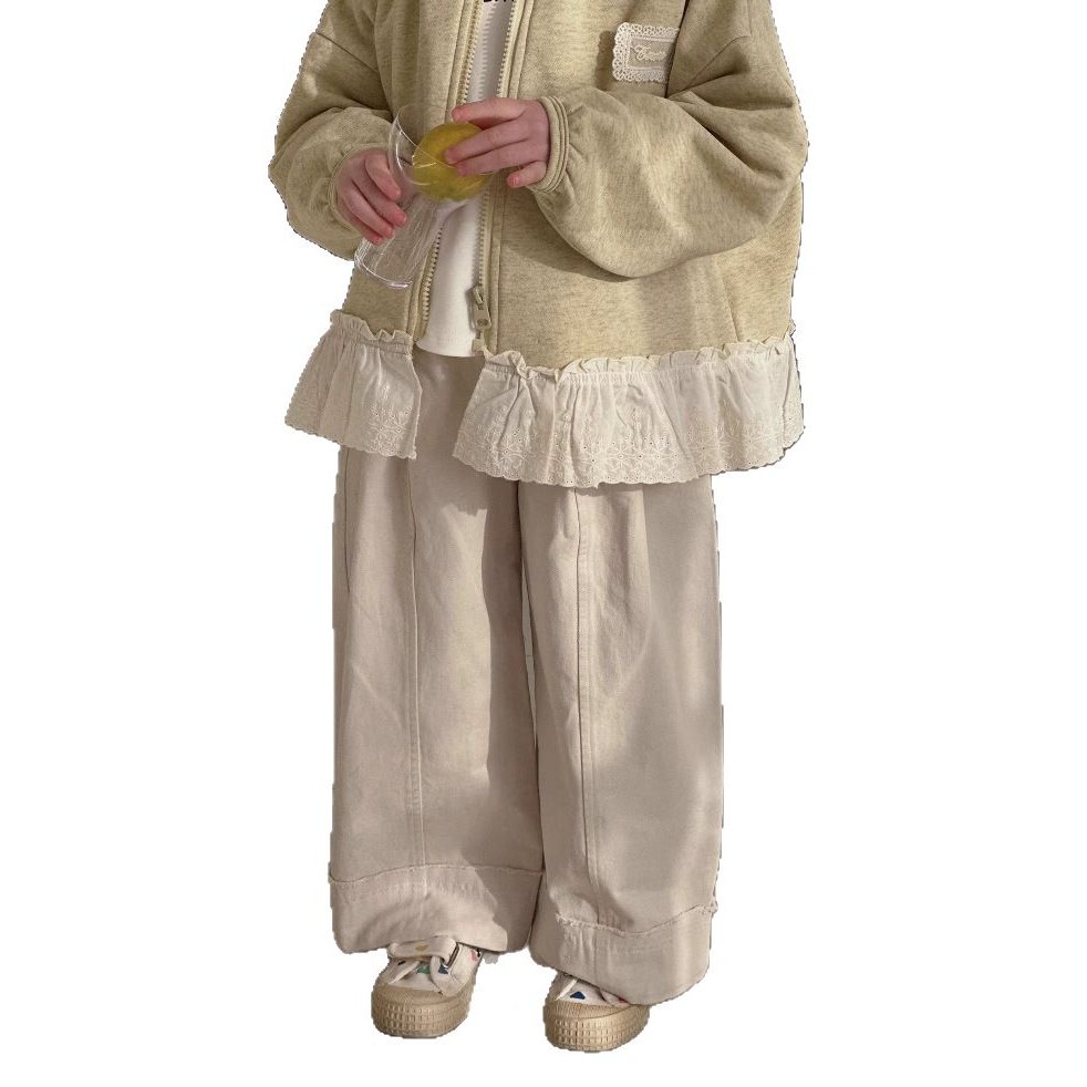 Curling Straight-leg Pants Baby Loose Casual Trousers