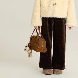 Fleece-lined Straight-leg Pants Babies' Trousers