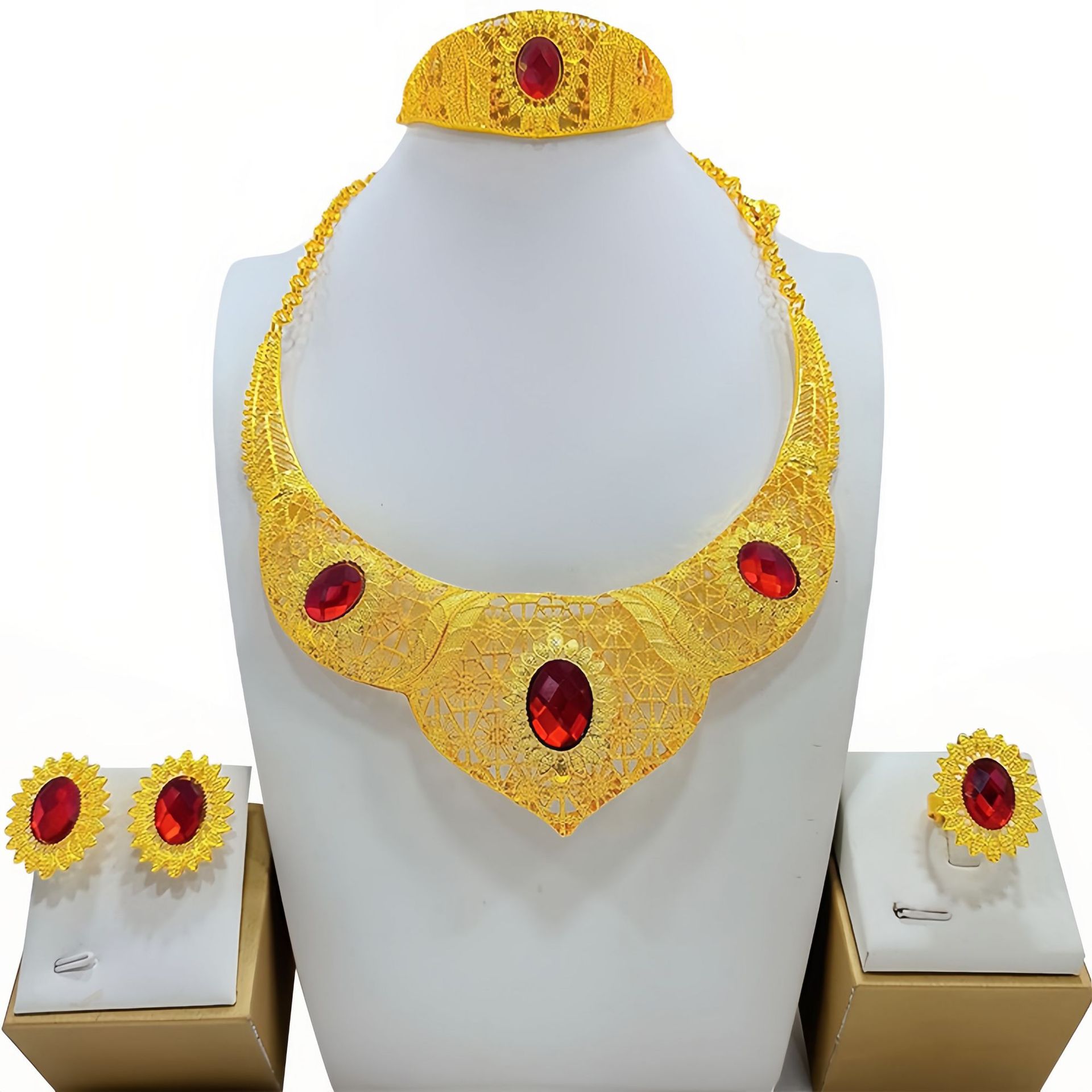 Women's Fashionable Golden New Jewelry Set Decorations