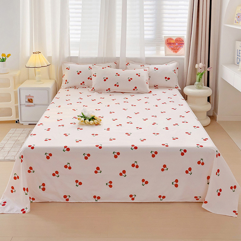 Summer Washed Cotton Bed Sheet Student Dormitory