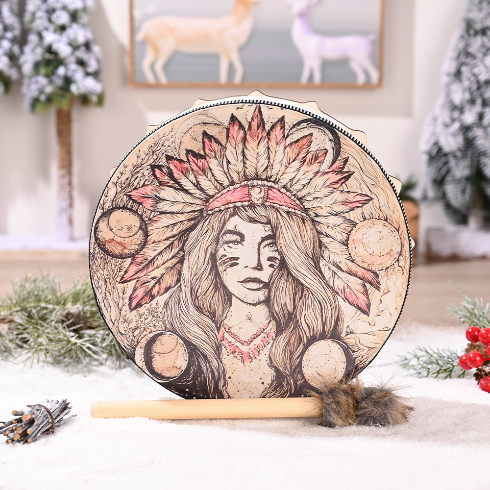 Tree Of Life Flower Ring Drum Surface Open You Drum