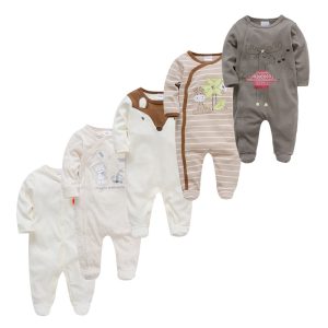 Cotton Toddler Clothes 5-piece Long-sleeved Baby Jumpsuit