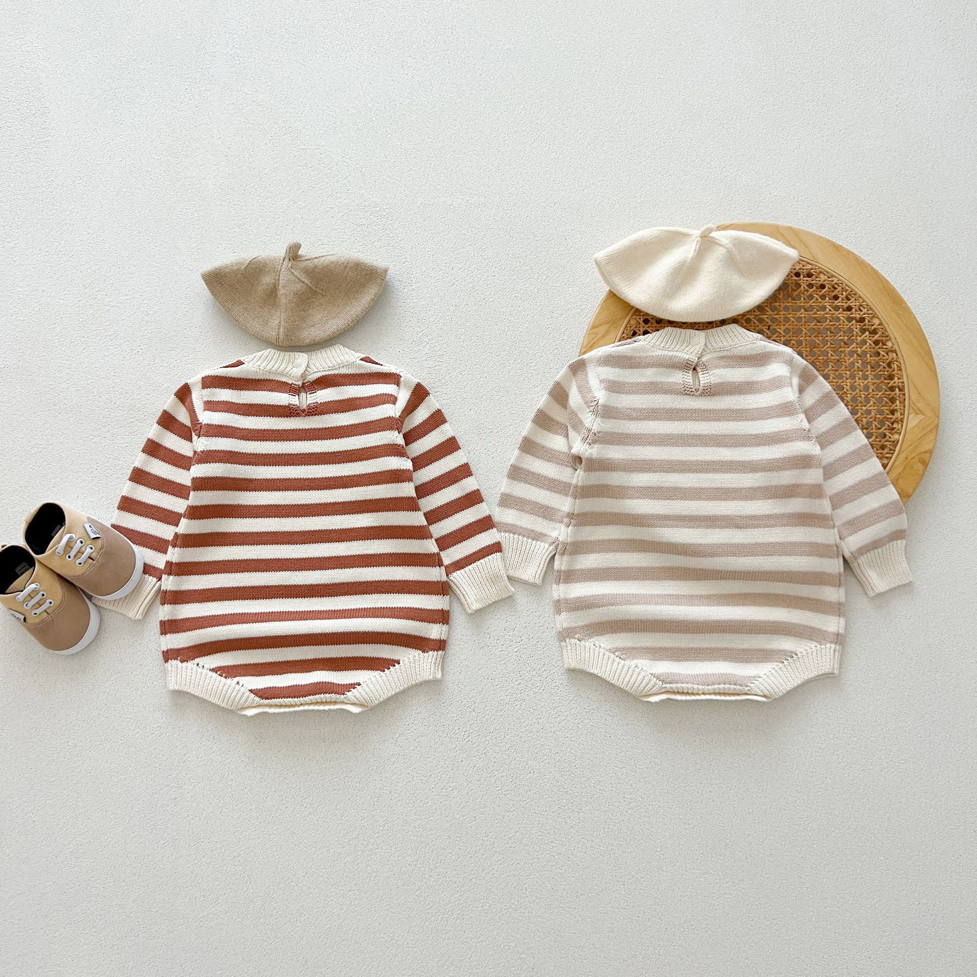 Newborn Male And Female Baby Autumn And Winter Rompers