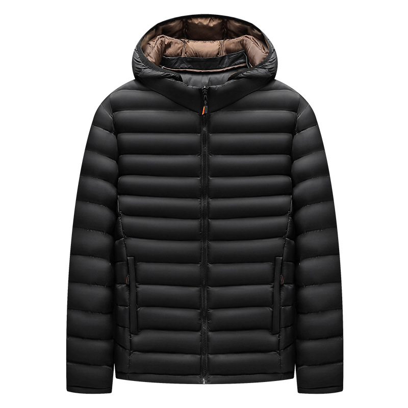 Men's Lightweight Down Cotton-padded Jacket Storage Rib Coat