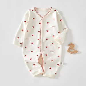Baby's Pure Cotton Creative Simple Printed Jumpsuit