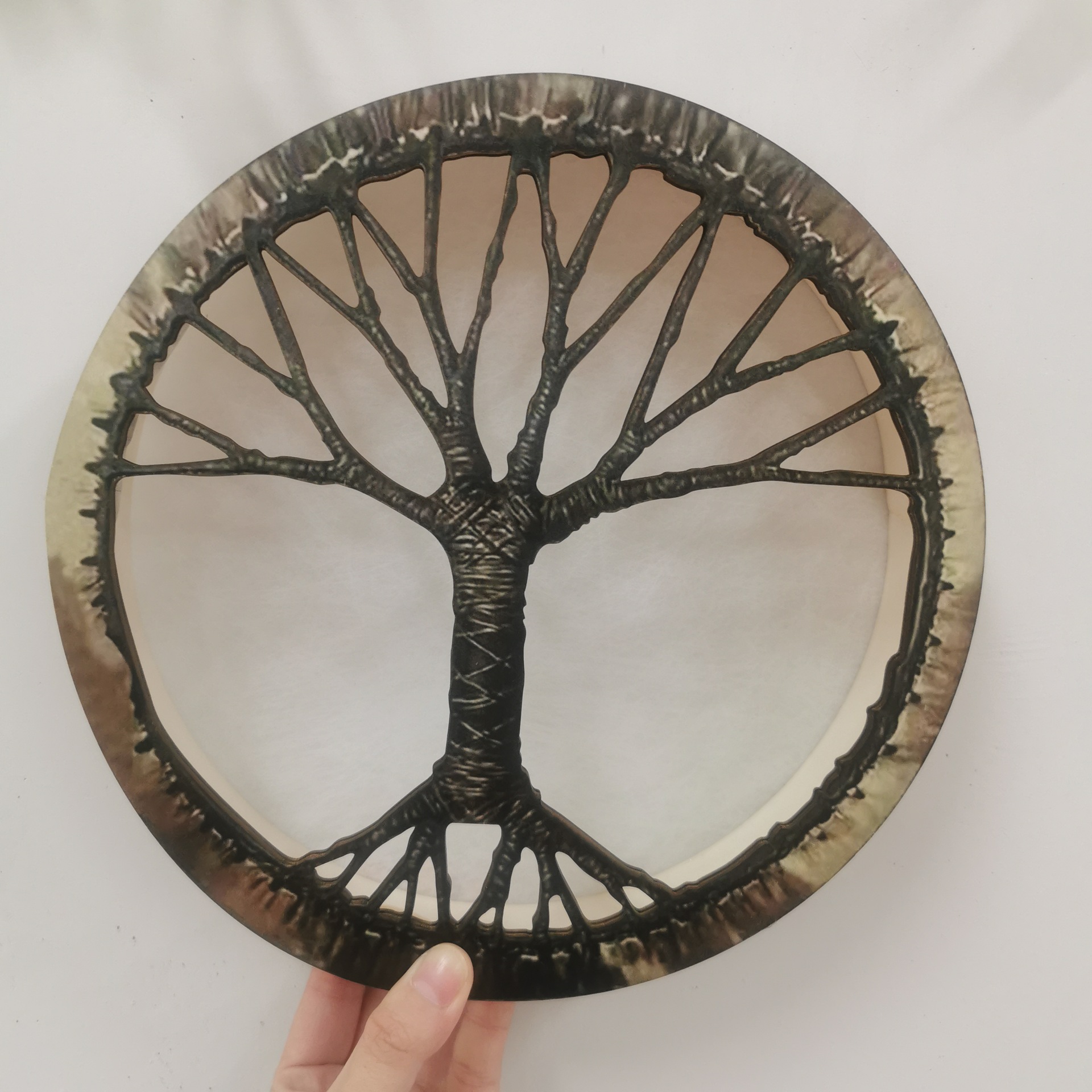 Tree Of Life Flower Ring Drum Surface Open You Drum