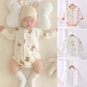 Newborn Clothes 100 Cotton Cute Design Long Sleeve Spring And Summer Jumpsuit