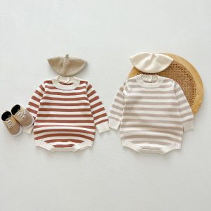 Newborn Male And Female Baby Autumn And Winter Rompers